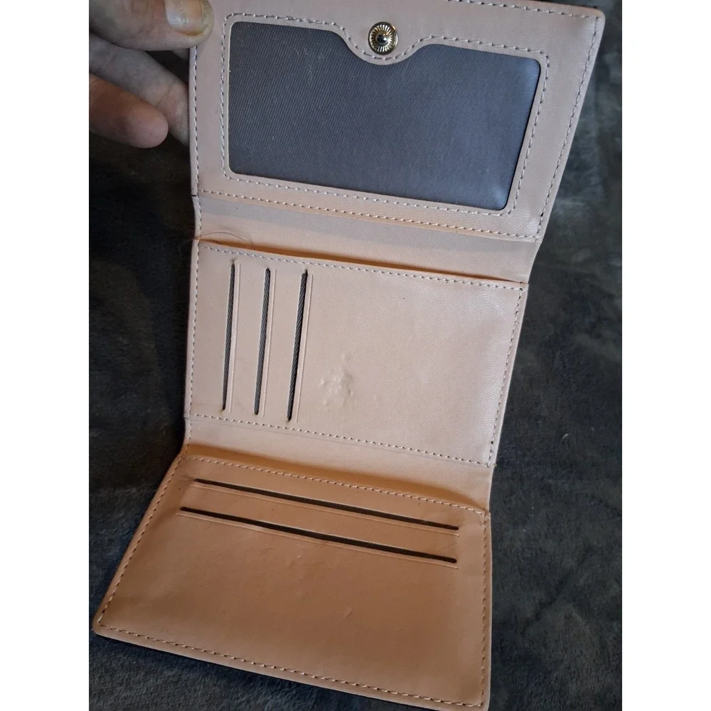 Black Folding Women's Wallet Gold Tone Bee Accent Coin Pocket Animal Theme - Picture 11 of 16